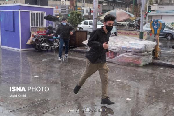 وزش باد شدید و رگبار باران در 12 استان طی امروز