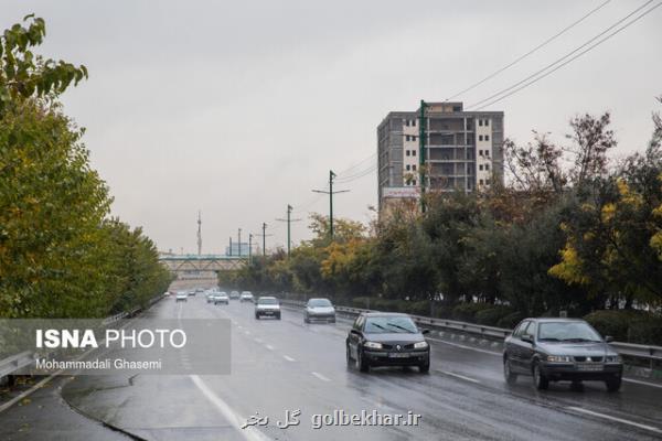 بارش پراكنده باران در بعضی مناطق كشور