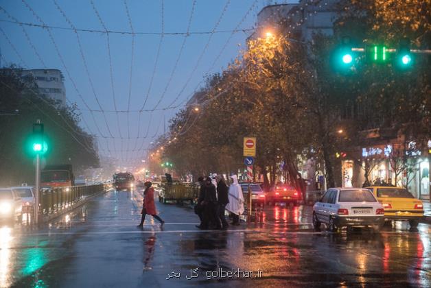 بارش پراکنده در تهران