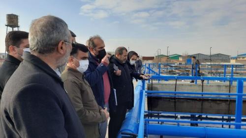 بازدید سلاجقه از طرح مدول دوم تصفیه خانه فاضلاب شهرک صنعتی اردبیل ۲