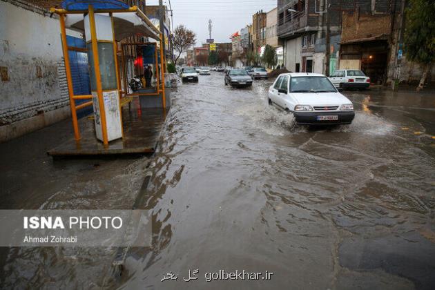 احتمال آبگرفتگی معابر 30 استان