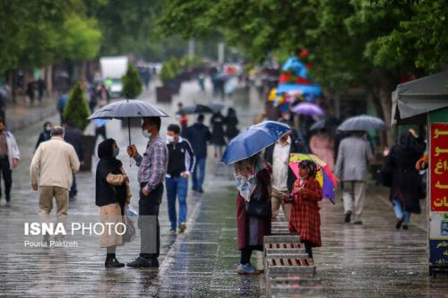 آسمان بارانی در بعضی استان ها