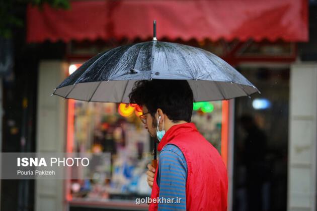 رگبار باران در تهران