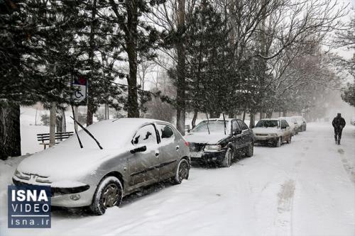ویدیو، بارش سنگین برف در اردبیل