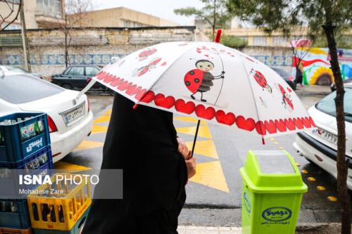 رگبار باران در تهران