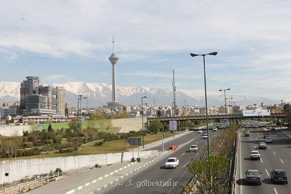 کاهش دمای هوای تهران از فردا