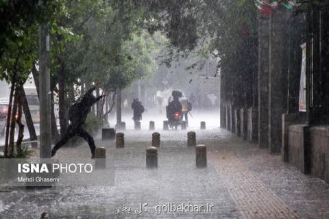 بارش باران در نقاط مختلف كشور