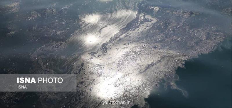 تصویر ماهواره هواشناسی از آلودگی نفتی خلیج فارس