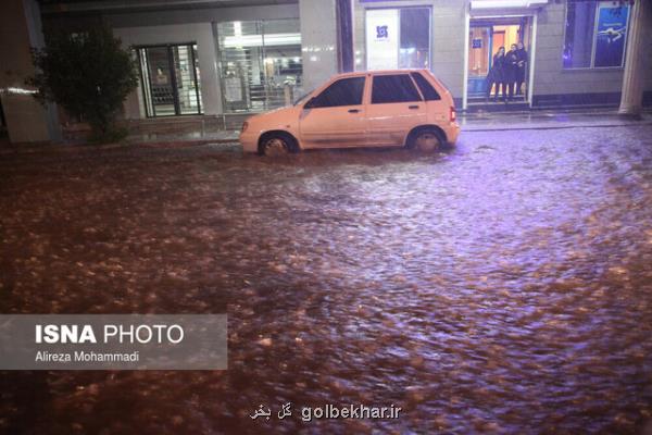 بارش شدید باران در 9 استان كشور