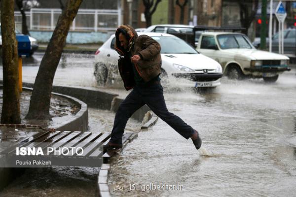 بارش شدید باران در ۱۰ استان